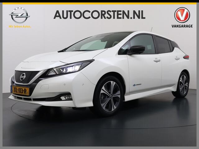 Nissan LEAF Tekna 40kWh Leer Bose®-Hifi Apple Carplay Android Auto Adap.Cruise 360°Camera Navi Ecc Stoel+Stuurverwarming Keyless DAB Dodehoek detector Rijstrooksensor Uitparkeer waarschuwing Verkeersbord detectie Bluetooth Privacy Glas Lmv 17" SOH 87.7% Origineel Ned
