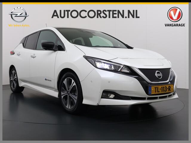 Nissan LEAF Tekna 40kWh Leer Bose®-Hifi Apple Carplay Android Auto Adap.Cruise 360°Camera Navi Ecc Stoel+Stuurverwarming Keyless DAB Dodehoek detector Rijstrooksensor Uitparkeer waarschuwing Verkeersbord detectie Bluetooth Privacy Glas Lmv 17" SOH 87.7% Origineel Ned