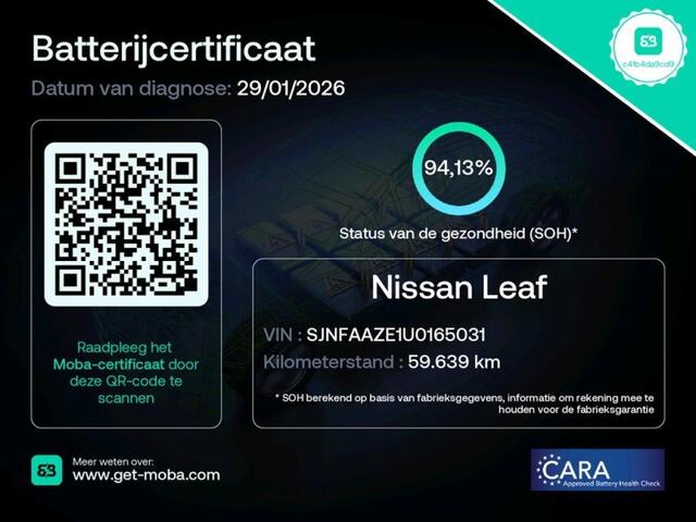 Nissan LEAF e+ Tekna 62 kWh | SoH 94% | BOSE Audio | Navigatie | Stoelverwarming |