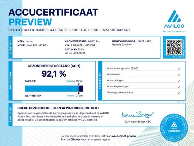 Nissan LEAF N-Connecta 40 kWh | Navigatie | Stoel & Stuurverwarming | 92% SOH | Lichtmetaal |