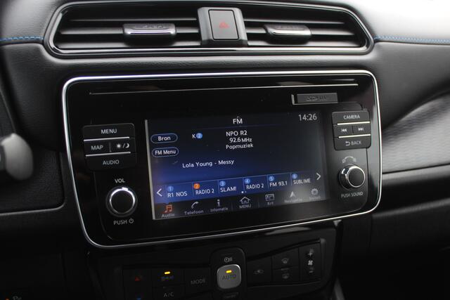 Nissan LEAF e+ Tekna 62 kWh / Trekhaak / 360Camera / Leder / Keyless / 17'' / CarPlay / Dodehoek / DAB / ACC / Stoelverwarming 4x / Warmtepomp