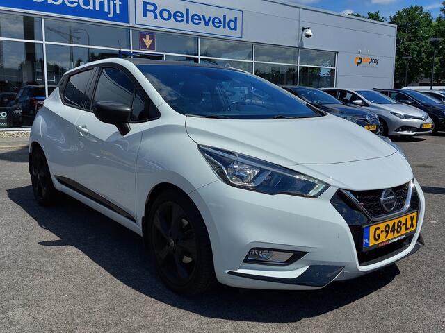 Nissan MICRA 1.0 IG-T 101pk Automaat N-Sport | Origineel NL | Navi | Apple Carplay+Android Auto | Airco | Cruise | Keyless Entry | Stoelverwarming | Pdc+Camera | Privacy Glass | 17''lm | Trekhaak