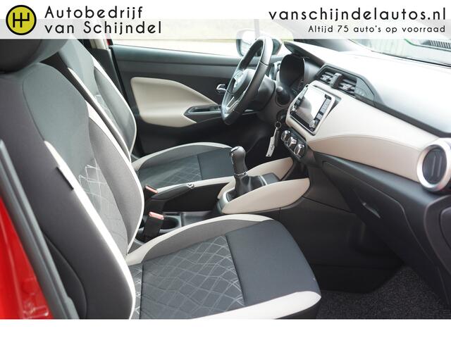 Nissan MICRA 1.0 IG-T N-DESIGN ORIGINEEL NL KEURIGE NETTE STAAT NAVIGATIE ANDROID/APPLECARPLAY AIRCO CRUISECONTROL PARKEERSENSOREN RIJSTROOKSENSOR BLUETOOTH 4X ELECTR.RAMEN/SPIEGELS