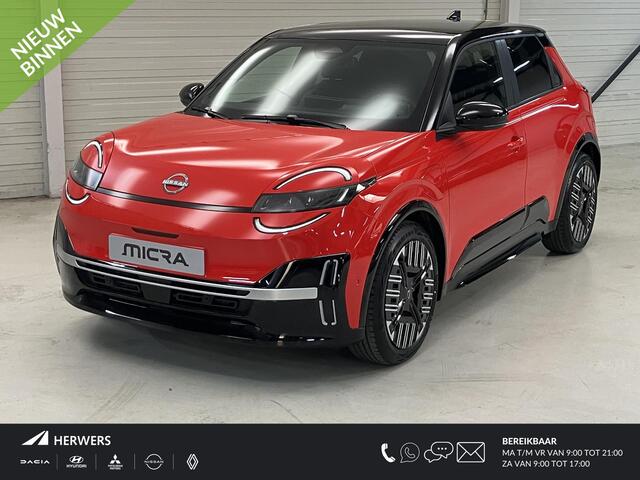 Nissan MICRA ADVANCE 52 kWh / 417 km WLTP / 5 Jaar Fabrieksgarantie / Stuur- en Stoelverwarming / ** ¤ 4000,- Voorraad voordeel ** /Achteruitrijcamera / Adaptieve Cruise Control / Google Maps Navigatie / Apple Carplay & Android Auto / Climate Control / Keyless Entry &