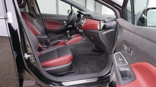 Nissan MICRA 0.9 IG-T 90pk Tekna Bose Nissan Micra 0.9 IG-T 90pk Tekna Bose Leder LED Navi Keyless DAB 17inch LM *NL auto* Complete Micra* 131346km
