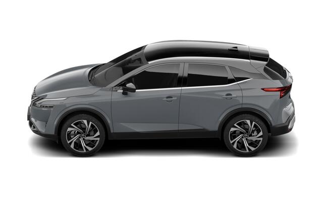 Nissan QASHQAI e-Power 190 1AT N-Design + Panoramisch glazen dak + Cold Pack | 12.3" TFT digitale cockpit | Audiosysteem met DAB, Apple Carplay & Android Auto, USB-aansluiting, stuurwielbediening en 6 luidsprekers | Blind Spot Warning & Intervention (BSW + BSI)