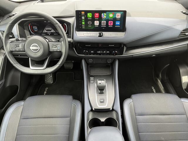 Nissan QASHQAI 1.3 MHEV Xtronic Tekna Automaat / Trekhaak (Trekgewicht 1.800kg) / Panorama-dak / 360° Camera / Head-Up Display / Keyless Entry & Start / Apple Carplay & Android Auto / Adaptieve Cruise Control / Navigatie full map / Elektrische Achterklep /