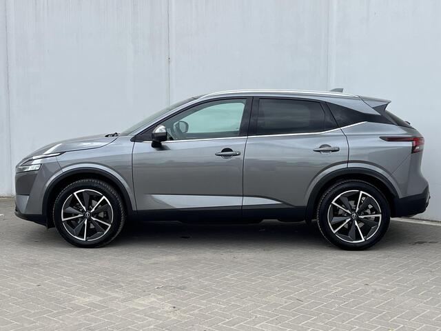 Nissan QASHQAI 1.3 MHEV Xtronic Tekna Automaat / Trekhaak (Trekgewicht 1.800kg) / Panorama-dak / 360° Camera / Head-Up Display / Keyless Entry & Start / Apple Carplay & Android Auto / Adaptieve Cruise Control / Navigatie full map / Elektrische Achterklep /