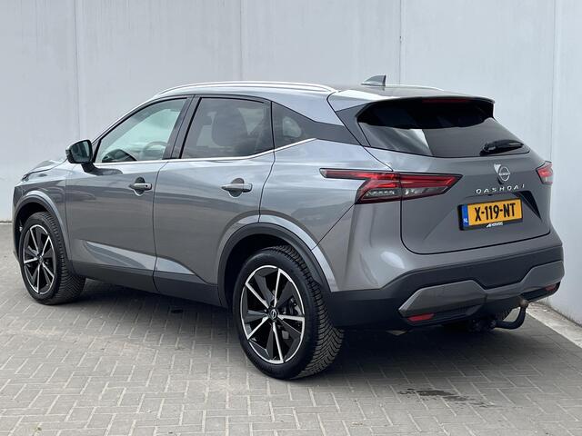 Nissan QASHQAI 1.3 MHEV Xtronic Tekna Automaat / Trekhaak (Trekgewicht 1.800kg) / Panorama-dak / 360° Camera / Head-Up Display / Keyless Entry & Start / Apple Carplay & Android Auto / Adaptieve Cruise Control / Navigatie full map / Elektrische Achterklep /