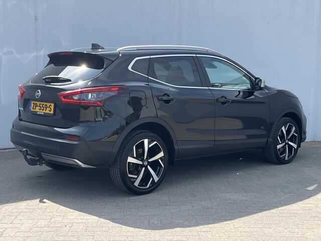 Nissan QASHQAI 1.3 DIG-T Tekna + / Trekhaak (Trekgewicht 1.500kg) / Panorama-dak / 360° Camera / Stoelverwarming voor / Apple Carplay & Android Auto / Cruise- en Climate Control / Keyless Entry & Start / Navigatie full map / Elektrisch verstelbare voorstoelen met geheug
