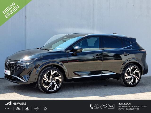 Nissan QASHQAI 1.3 MHEV Xtronic Tekna Plus Automaat / 1800KG Trekgewicht / Panoramadak / Rondomzicht Camera / Cruise Control Adaptief / Lederen Bekleding / Elektr. Achterklep