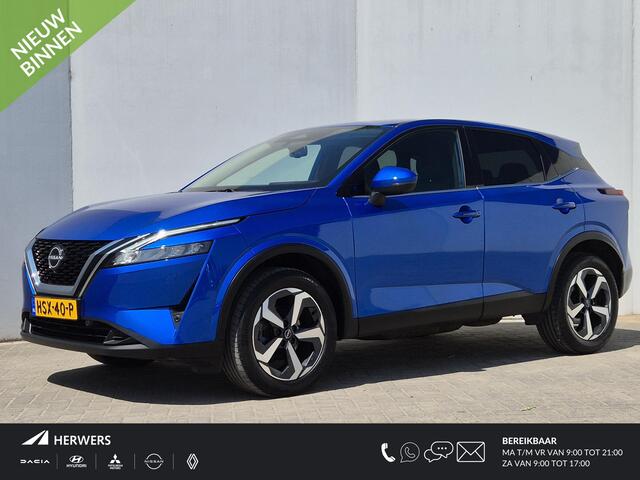 Nissan QASHQAI 1.3 MHEV Xtronic N-Connecta Automaat / Cold Pack / Stuur- en Stoelverwarming / Adaptief CC / Trekgewicht 1800 kg / Rondomzicht camera / Voorruit verwarming / Apple Carplay Android Auto / Navigatie /