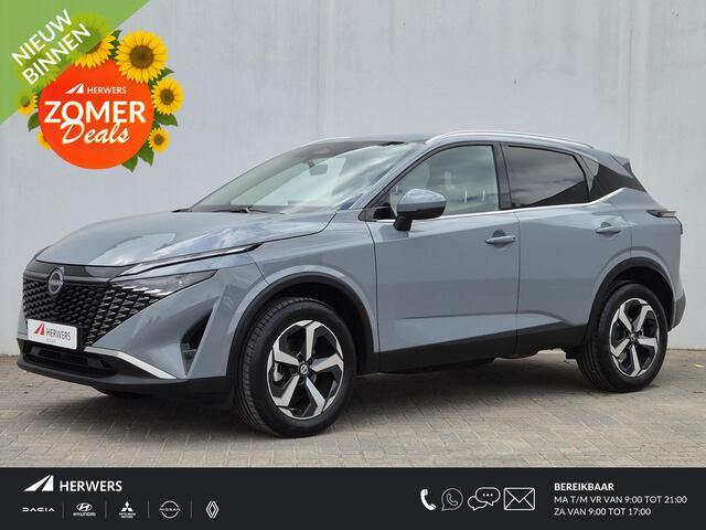 Nissan QASHQAI 1.3 MHEV Xtronic N-Connecta Automaat / Cold Pack / Nieuw Model / Facelift / Stuur- Stoel en voorruit verwarming / Adaptief cruise control / Rondomzicht camera / Trekgewicht 1800 kg / Apple Carplay Android Auto /