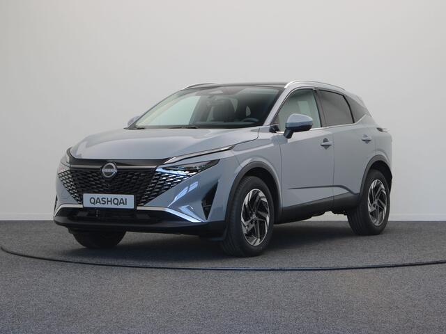 Nissan QASHQAI N-Connecta + Panoramisch glazen dak + Cold Pack Mild-Hybrid 158 Xtronic | 12.3" TFT digitale cockpit | Audiosysteem met DAB, Apple Carplay & Android Auto, USB-aansluiting, stuurwielbediening en 6 luidsprekers | Blind Spot Warning & Intervention (BSW + BSI