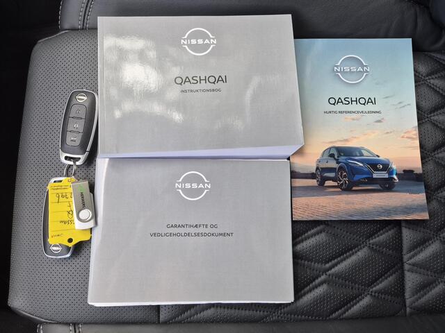 Nissan QASHQAI 1.3 MHEV Xtronic Tekna Plus Automaat / Cold Pack / Panoramadak / Trekhaak Vast / Trekgewicht 1800 kg / Stuur-, Stoel en voorruitverwarming / Elektrische achterklep / Rondomzicht camera / Bose Audio Systeem /