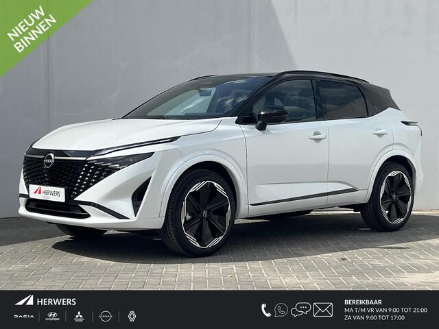 Nissan QASHQAI 1.3 MHEV Xtronic N-Design Automaat / ¤4.000,- Nissan Voorraadvoordeel / NIEUW uit voorraad leverbaar! / Panoramadak / Googlemaps Navigatie / 360° Camera / Stuur- en Stoelverwarming voor / Voorruit Verwarming / Adaptieve Cruise Control / Climate Control /