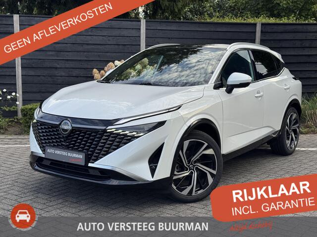 Nissan QASHQAI Tekna Plus 1.3 MHEV 158PK Xtronic Automaat Navigatie, Rondomzichtcamera, Leder & Alcantara, Panoramadak, Stoel, Stuur & Voorruitverwarming, Massage, Memory
