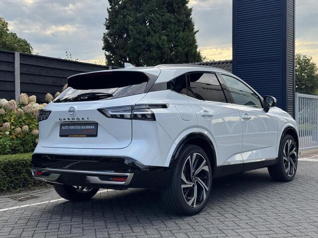 Nissan QASHQAI Tekna Plus 1.3 MHEV 158PK Xtronic Automaat Navigatie, Rondomzichtcamera, Leder & Alcantara, Panoramadak, Stoel, Stuur & Voorruitverwarming, Massage, Memory