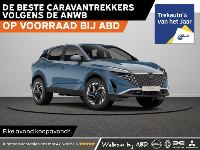 Nissan QASHQAI N-Connecta + Panoramisch glazen dak + Cold Pack e-Power 190 | 12.3" TFT digitale cockpit | Audiosysteem met DAB, Apple Carplay & Android Auto, USB-aansluiting, stuurwielbediening en 6 luidsprekers | Blind Spot Warning & Intervention (BSW + BSI)