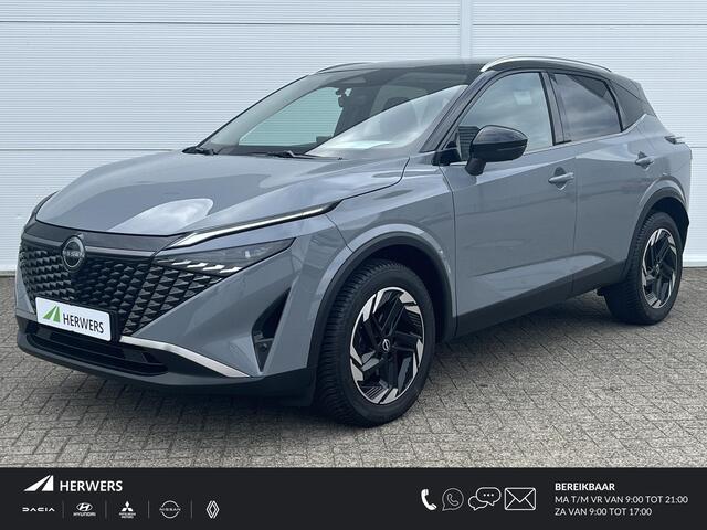 Nissan QASHQAI 1.3 MHEV Xtronic N-Connecta 158 pk / Nieuw Model / Facelift / Cold Pack / Trekgewicht 1800 Kg / Apple Carplay Android Auto / Lichtmetalen wielen 18" / Draadloze telefoon lader / Adaptief cruise control / Rondomzicht camera /