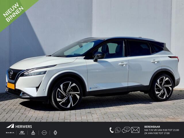 Nissan QASHQAI 1.5 e-Power Tekna Plus / All Season banden / Lederen bekleding met massagefunctie / Head-up Display / Elektrische kofferbak / Panoramadak /