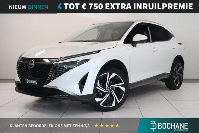 Nissan QASHQAI 1.3 MHEV Xtronic Tekna Plus | 360° Camera | BOSE audio | Panoramadak | Lederen bekleding | Voorruit verwarming | Elektr. stoelen |