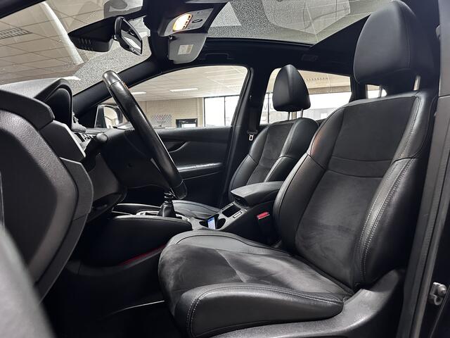 Nissan QASHQAI 1.2 N-Vision/ Trekhaak/ 360° Camera/ 18'' LMV/ Panorama-Dak/ Stoelverw./ Lane-Assist./ Zwarte-Hemel/ Keyless/ Half-Leder - Alcantara/ DAB+/ Bluetooth/ Elek. Stoel(en)/ Grootlicht Assist./ Dakrails/ Extra g