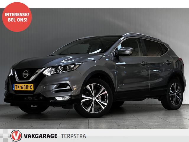 Nissan QASHQAI 1.2 N-Connecta/ Trekhaak/ Panorama-Dak/ 360 ° Camera/ Navi/ Clima/ Cruise/ Lane-Assist./ Keyless/ Bluetooth/ Armsteun/ Multi. LEDER. Stuur/ Mistl./ PDC V+A/ Extra getint glas.