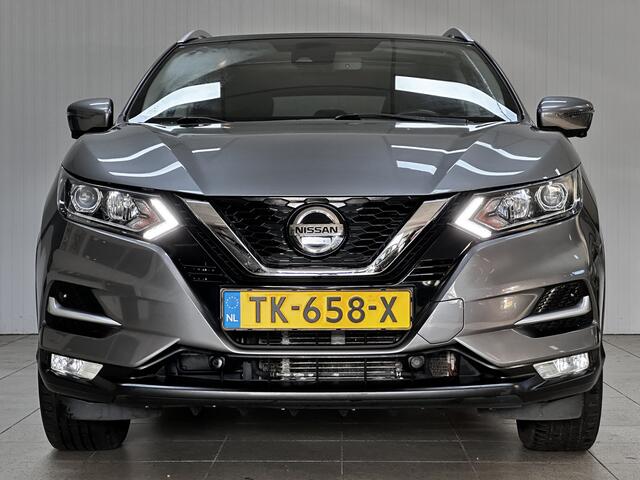 Nissan QASHQAI 1.2 N-Connecta/ Trekhaak/ Panorama-Dak/ 360 ° Camera/ Navi/ Clima/ Cruise/ Lane-Assist./ Keyless/ Bluetooth/ Armsteun/ Multi. LEDER. Stuur/ Mistl./ PDC V+A/ Extra getint glas.