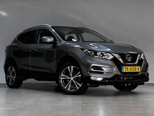 Nissan QASHQAI 1.2 N-Connecta/ Trekhaak/ Panorama-Dak/ 360 ° Camera/ Navi/ Clima/ Cruise/ Lane-Assist./ Keyless/ Bluetooth/ Armsteun/ Multi. LEDER. Stuur/ Mistl./ PDC V+A/ Extra getint glas.