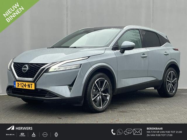 Nissan QASHQAI 1.3 MHEV Xtronic Tekna / Trekhaak (Trekgewicht 1.800kg) / All Seasons / Panoramadak / HUD / 360° Camera / Apple Carplay & Android Auto / Keyless Entry & Start / Elektrische Achterklep / Elektrisch Verstelbare Bestuurdersstoel / Navigatie full map /