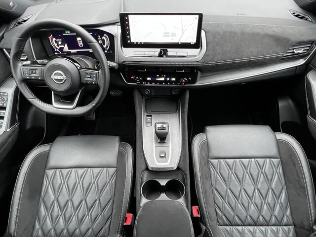 Nissan QASHQAI 1.3 MHEV Xtronic Tekna Plus Fabrieksgarantie tot 03-2028 / 1.800 kg trekgewicht / Panorama dak / Leder / Elektr. stoelen met massagefunctie en elektr. klep / Navigatie / Adaptieve CC / HUD / Camera 360° / Stuur-, stoel- en voorruitverwarming / 20" LM wi