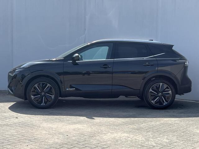 Nissan QASHQAI 1.5 e-Power Tekna Automaat / ¤4000,- Nissan Voorraadvoordeel / NIEUW uit voorraad leverbaar! / Panoramadak / Googlemaps Navigatie / HUD / 360° Camera / Elektrische Achterklep / Stuur- en Stoelverwarming voor / Voorruit Verwarming / Elektrische Verstelbare