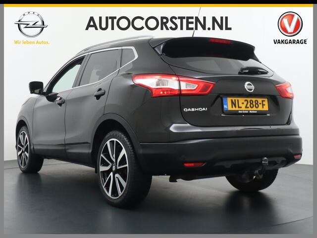 Nissan QASHQAI DIG-T 116PK AUT. Pano-Dak Leer+Elektr.+Verwarmd 360°Camera Automaat Navi TrekhaakPdc Tekna Lmv Led Stoelverwarming Bluetooth Isofix Origineel Nederlandse Auto