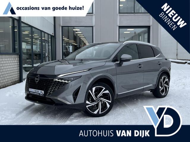 Nissan QASHQAI 1.3 MHEV Xtronic Tekna Plus | Navi/Clima/Adapt.Cruise/Head-Up/Leder/Apple Car-Play-Android Auto/Stoel+Stuur+voorruitverwarming