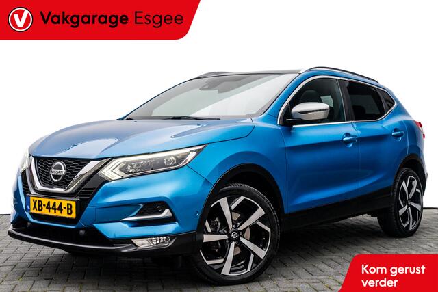 Nissan QASHQAI 1.3 141 PK DIG-T Tekna + | Leer | Panodak | Camera | Trekhaak | | Clima | Pdc | 19 INCH LMV | Stoel Verw | DAB Audio |