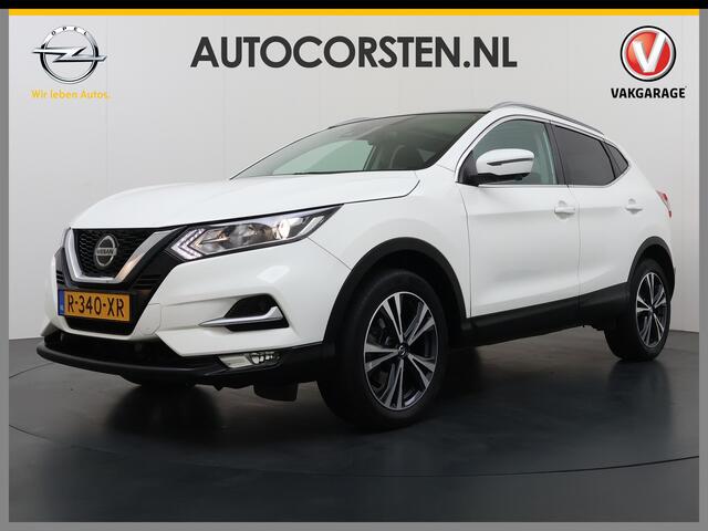 Nissan QASHQAI 1.3T 141PK Panoramadak Trekhaak 360°Camera Apple Carplay Android Auto Navio Ecc DIG-T N-Connecta Cruise control Dab Lmv 18" Bluetooth Led Verkeersbord detectie Regensensor Rijstrooksensor Keyless 1.300KG Trekgewicht Euro 6