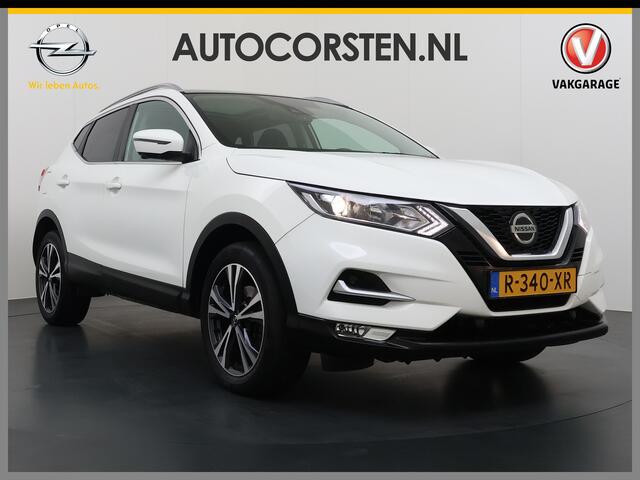 Nissan QASHQAI 1.3T 141PK Panoramadak Trekhaak 360°Camera Apple Carplay Android Auto Navio Ecc DIG-T N-Connecta Cruise control Dab Lmv 18" Bluetooth Led Verkeersbord detectie Regensensor Rijstrooksensor Keyless 1.300KG Trekgewicht Euro 6