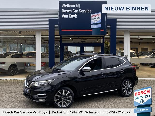 Nissan QASHQAI 1.3 DIG-T Tekna + / Automaat / Panodak / Vol-Leder / Elektr.-Stoelen met Geheugen / Bose-Audio / 360°-Camera / Adaptieve Cruise-Control / Climate-Control / Stoelverwarming / Apple-Carplay & Android-Auto / Keyless / LED / DAB Radio-Bluetooth / Navi / PDC V