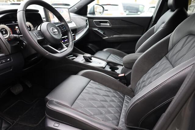 Nissan QASHQAI 1.3 MHEV Xtronic Tekna Plus HUD PANO BOSE LEER+ALCANTARA MEMORY ACC PRO-PILOT MASSAGE CARPLAY 360-CAMERA RUIT/STUUR/STOELVERWARMING DAB 20"LMV 2xKEYLESS ELEK.KLEP DODEHOEK/VERKEERSBORDDETECTIE ENZ.