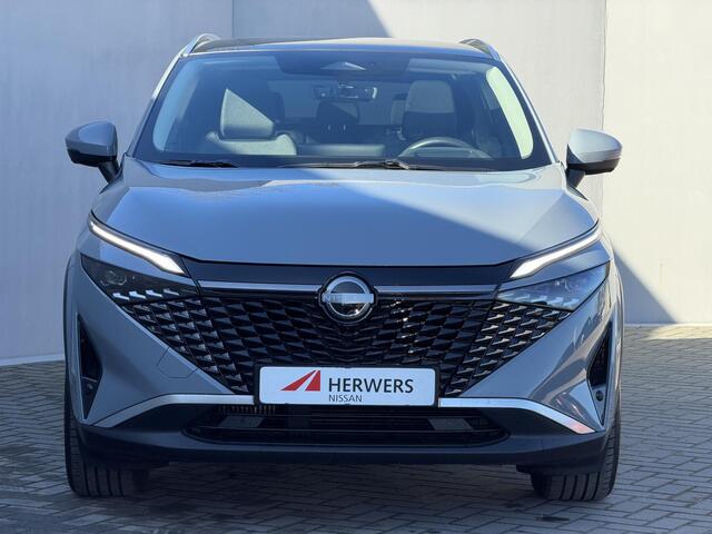 Nissan QASHQAI 1.3 MHEV Xtronic N-Connecta Automaat / Panorama dak / Fabrieksgarantie tot 03-2028 / Facelift / 1.800 kg trekgewicht / Elektrische klep / HUD / Camera 360° / Cold pack / Stuur-, stoel- en voorruitverwarming / Navigatie / Apple Carplay Android / 18" LM w