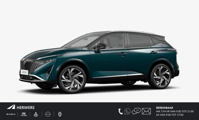 Nissan QASHQAI 1.3 MHEV Xtronic Tekna Plus ** ¤ 4.000 Voordeel ** Nieuw uit voorraad leverbaar ** / Navigatie + Apple Carplay/Android Auto / Bose / 20" Lichtmetalen Velgen /