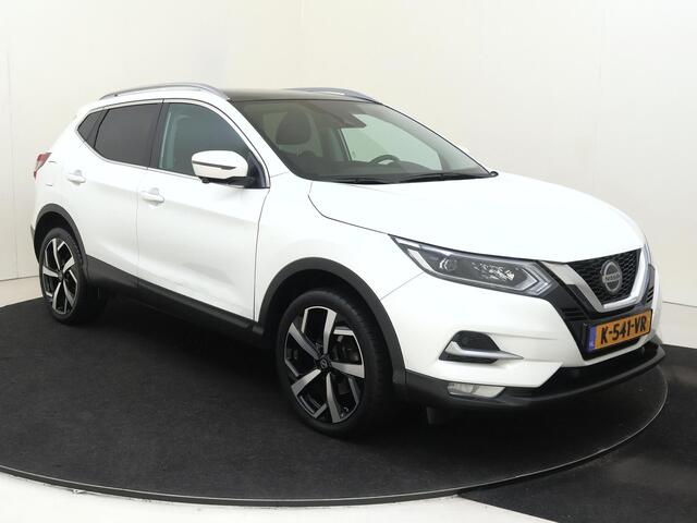 Nissan QASHQAI 1.3 DIG-T Premium Edition | airco automatisch | Apple Carplay/Android Auto | Autonomous Emergency Braking | cruise control | dodehoek detectie | LED koplampen | lederen bekleding | lichtmetalen velgen 19" | navigatiesysteem full map | panoramadak | voorst