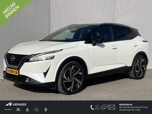 Nissan QASHQAI 1.3 MHEV Xtronic Tekna Plus / Panoramadak / Trekhaak (1800 KG) / Apple Carplay&Android Auto / Voorstoel Verwarming&Massage Functie / 360 Camera / Elektrische Achterklep /