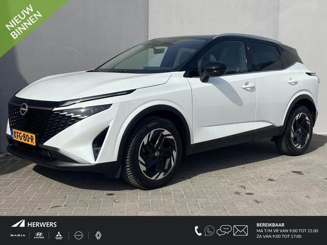 Nissan QASHQAI 1.3 MHEV Xtronic N-Connecta / 1800kg Trekgewicht / Cold Pack / 360 Camera / Elektrische Achterklep / Head-up Display / Apple Carplay&Android Auto / Adaptieve Cruise Control / Panorama / Keyless /