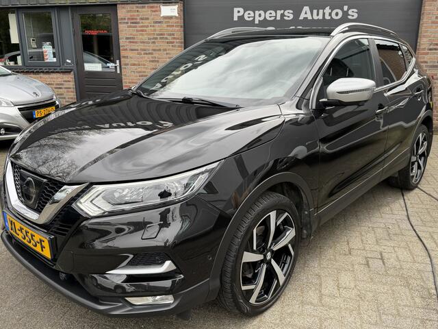 Nissan QASHQAI 1.2 Tekna + AUTOMAAT .360 Camera . navi cruise .Trekhaak . leer .Panodak .enz Nieuwe automaat bak .