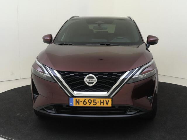 Nissan QASHQAI 1.3 MHEV Xtronic Tekna Design Pack | airco automatisch | Apple Carplay/Android | cruise control adaptief met Stop&Go en stuurhulp | dodehoekdetectie met correctie | file assistent | lederen/stof bekleding | lichtmetalen velgen 19" | matrix LED koplampen 