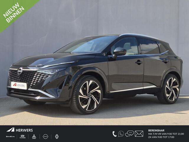 Nissan QASHQAI 1.3 MHEV Xtronic Tekna Plus / Facelift Model / Fabrieksgarantie tot 10-2027 / Dealer onderhouden / All season banden / Panoramadak / Trekgewicht 1800 kg / Head Up Display / Elektrische achterklep / Voorstoel met massage functie / Bose Audio Systeem / Stuu