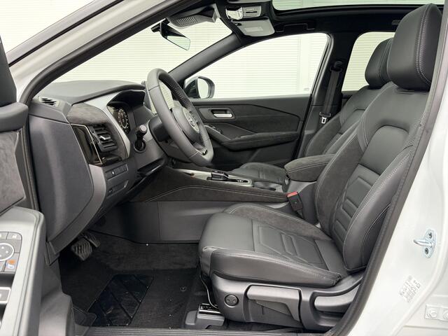 Nissan QASHQAI 1.5 e-Power N-Design / ** ¤ 3.500 Voordeel ** Nieuw uit voorraad leverbaar ** / Panoramadak / Stoel- en Stuurverwarming / Verwarmde Voorruit / Leder/Alcantara Bekleding / Google Maps Navigatie / 360 Graden Camera / 20 Inch Wielen /