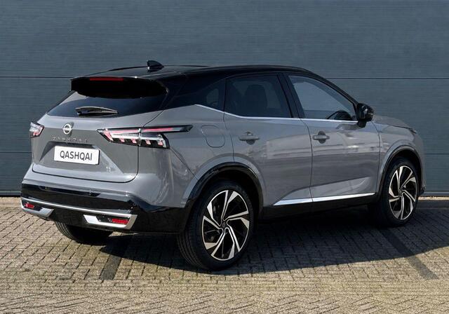 Nissan QASHQAI 1.3 MHEV Xtronic Tekna Plus 158PK | Rijklaarprijs! | Head-Up Display | BOSE Audio | Panoramadak | Stoel,- Stuur en Voorruitverwarming | 20'' Inch Velgen | Apple CarPlay & Android Auto | Nieuw uit voorraad leverbaar!